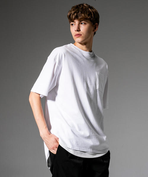 NUMBER (N)INE DENIM（ナンバーナインデニム）の「五線譜ポケット付ビッグシルエット 半袖Tシャツ（Tシャツ/カットソー・メンズ・ホワイト/ブラック/グレー・SMALL/MEDIUM/LARGE/X-LARGE）」の2枚目の写真