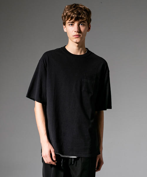 NUMBER (N)INE DENIM（ナンバーナインデニム）の「五線譜ポケット付ビッグシルエット 半袖Tシャツ（Tシャツ/カットソー・メンズ・ホワイト/ブラック/グレー・SMALL/MEDIUM/LARGE/X-LARGE）」の3枚目の写真
