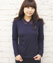 Kastane | 【Kastane】シャツ衿ロンT(Tシャツ/カットソー)