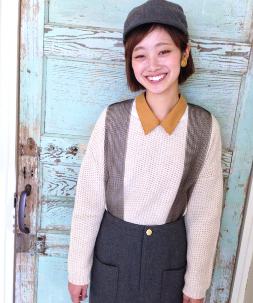 Kastane(カスタネ)の「【Kastane】シャツ衿ロンT(Tシャツ/カットソー・レディース・ベージュ/ネイビー/その他1/その他/その他20・FREE)」の15枚目の写真