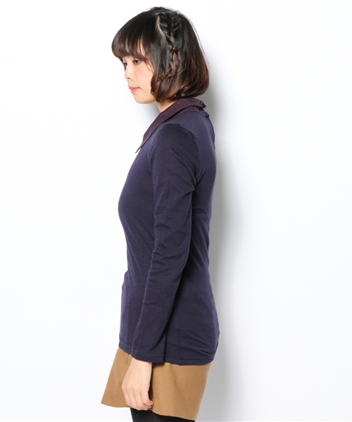 Kastane(カスタネ)の「【Kastane】シャツ衿ロンT(Tシャツ/カットソー・レディース・ベージュ/ネイビー/その他1/その他/その他20・FREE)」の9枚目の写真