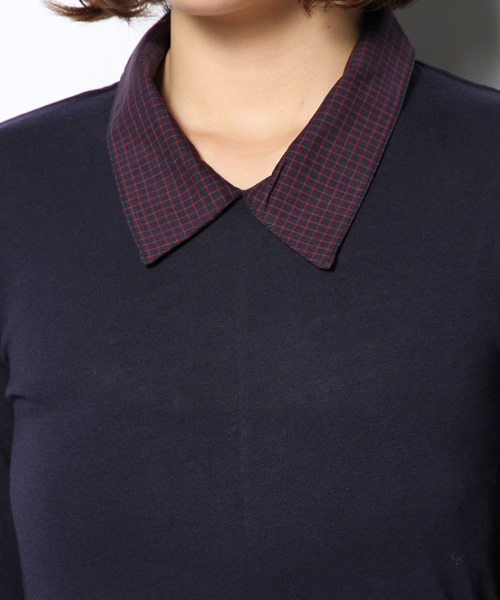 Kastane(カスタネ)の「【Kastane】シャツ衿ロンT(Tシャツ/カットソー・レディース・ベージュ/ネイビー/その他1/その他/その他20・FREE)」の11枚目の写真