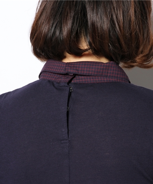 Kastane(カスタネ)の「【Kastane】シャツ衿ロンT(Tシャツ/カットソー・レディース・ベージュ/ネイビー/その他1/その他/その他20・FREE)」の12枚目の写真