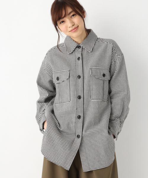 GLOBAL WORK（グローバルワーク）の「ミリタリーBIGシャツ長袖/823887（シャツ/ブラウス・レディース・ベージュ/カーキ/ブラック系その他/グリーン系その他・FREE）」の10枚目の写真