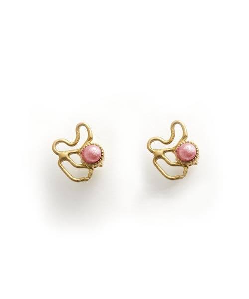 tone(トーン)の「【fleur by Miho Nakayama】ビズーマカロンカラーピアス(ピアス(両耳用)・レディース・ピンク/ピンク系その他・FREE)」の2枚目の写真