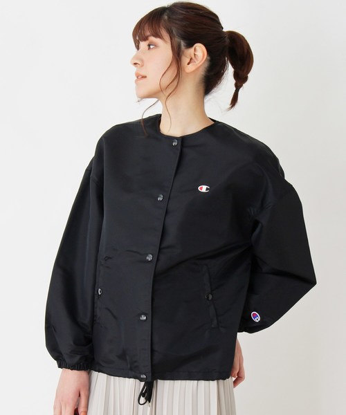 Champion(チャンピオン)の「Champion ナイロンブルゾン(ブルゾン・レディース・ブラック/ワインレッド・02)」の2枚目の写真