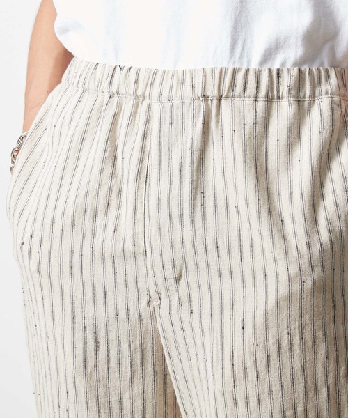 Snow Peak（スノーピーク）の「コットンリネン ストライプワイド パンツ（その他パンツ・メンズ・キナリ/ネイビー・SMALL/MEDIUM/LARGE/X-LARGE）」の8枚目の写真