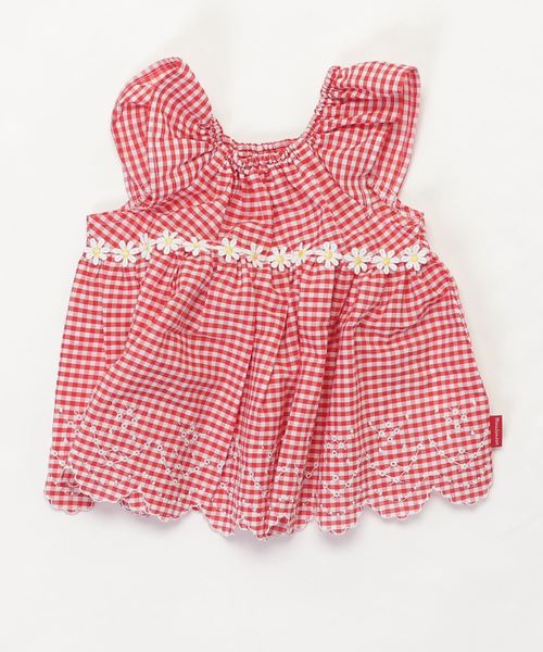 Moujonjon ムージョンジョン の ギンガムチュニックワンピース ワンピース Wear