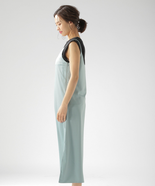 BAYFLOW（ベイフロー）の「スリットキャミワンピース（ワンピース・レディース・ブラック/ベージュ/ピンク/ブルー・SMALL/MEDIUM）」の14枚目の写真