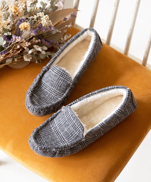 mooimooi（モーイモーイ）の「ラウンドトゥ スマート シンプル モカシンシューズ（モカシン/デッキシューズ・レディース・ベージュ/ブラック/ダークブラウン/チャコールグレー/ブラック系その他/キャメル/ベージュ系その他/ベージュ系その他2/チェック/ベージュ系その他3/グレイッシュベージュ/ブラック系その他3/ブラック系その他2・LL/3L/S/M/L/XS）」の13枚目の写真