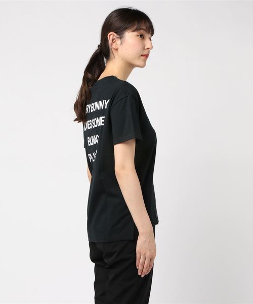 PLAYBOY(プレイボーイ)の「I・PLAYBOY刺繍Tシャツ(Tシャツ/カットソー・レディース・ホワイト/ブラック・MEDIUM)」の7枚目の写真