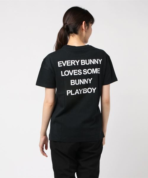 PLAYBOY(プレイボーイ)の「I・PLAYBOY刺繍Tシャツ(Tシャツ/カットソー・レディース・ホワイト/ブラック・MEDIUM)」の9枚目の写真