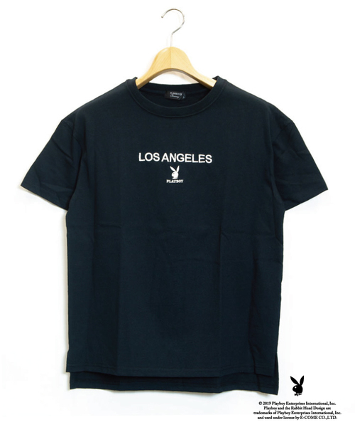 PLAYBOY(プレイボーイ)の「I・PLAYBOY刺繍Tシャツ(Tシャツ/カットソー・レディース・ホワイト/ブラック・MEDIUM)」の2枚目の写真