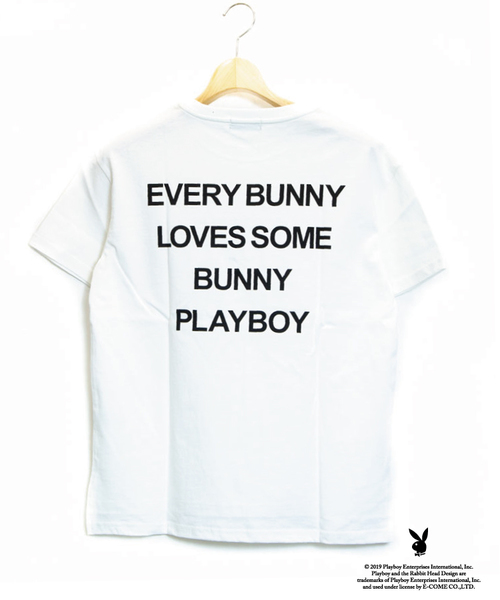 PLAYBOY(プレイボーイ)の「I・PLAYBOY刺繍Tシャツ(Tシャツ/カットソー・レディース・ホワイト/ブラック・MEDIUM)」の5枚目の写真