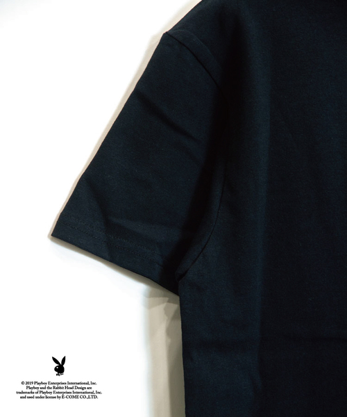 PLAYBOY(プレイボーイ)の「I・PLAYBOY刺繍Tシャツ(Tシャツ/カットソー・レディース・ホワイト/ブラック・MEDIUM)」の4枚目の写真