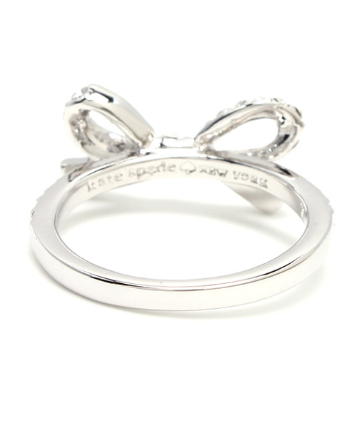 kate spade new york（ケイトスペード ニューヨーク）の「SKINNY MINI PAVE BOW RING（リング・レディース・シルバー・7）」の3枚目の写真