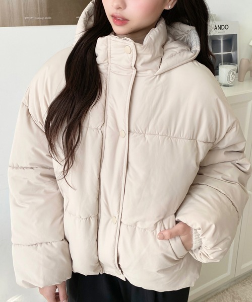 最終お値下げ　❤️美品　フランシュリッペダウンコート　ビーズボアフード付き セール】【累計販売枚数7万枚突破！】エコダウンフードブルゾン