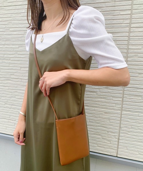 CLEA(クレア)の「PUスクエアスマホショルダー/マルチウェイバッグ(ショルダーバッグ・レディース・ベージュ/ブラック/アイボリー/ブラウン/ミント/ゴールド/シルバー・FREE)」の19枚目の写真