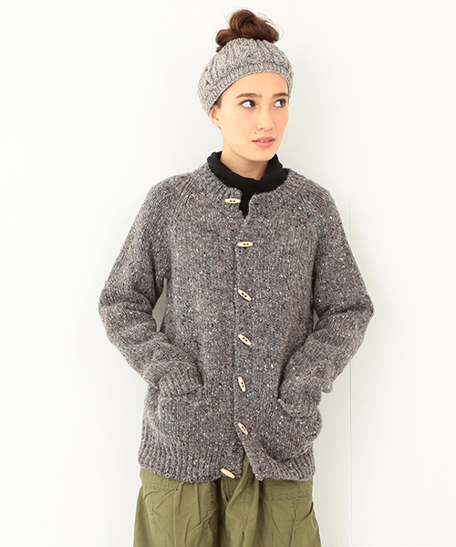 BEAMS BOY（ビームスボーイ）の「BEAMS BOY / 3ゲージ KNOLLカーディガン 14FW（カーディガン/ボレロ・レディース・グレー/ケリー/ブルー・ONE SIZE）」の2枚目の写真