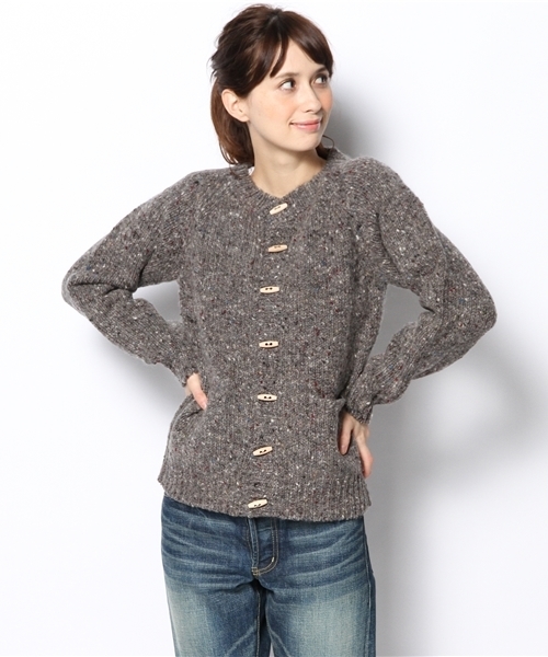 BEAMS BOY（ビームスボーイ）の「BEAMS BOY / 3ゲージ KNOLLカーディガン 14FW（カーディガン/ボレロ・レディース・グレー/ケリー/ブルー・ONE SIZE）」の16枚目の写真