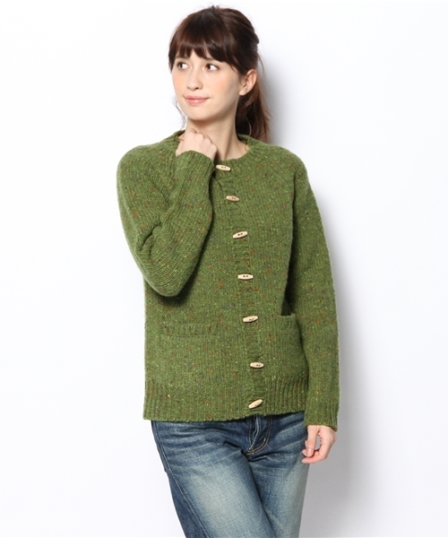 BEAMS BOY（ビームスボーイ）の「BEAMS BOY / 3ゲージ KNOLLカーディガン 14FW（カーディガン/ボレロ・レディース・グレー/ケリー/ブルー・ONE SIZE）」の18枚目の写真