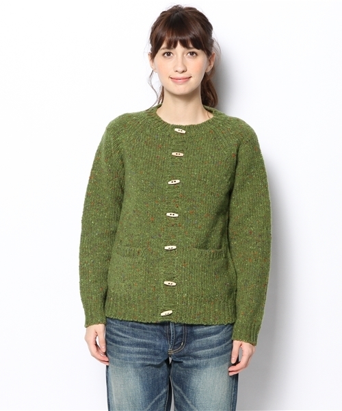 BEAMS BOY（ビームスボーイ）の「BEAMS BOY / 3ゲージ KNOLLカーディガン 14FW（カーディガン/ボレロ・レディース・グレー/ケリー/ブルー・ONE SIZE）」の4枚目の写真