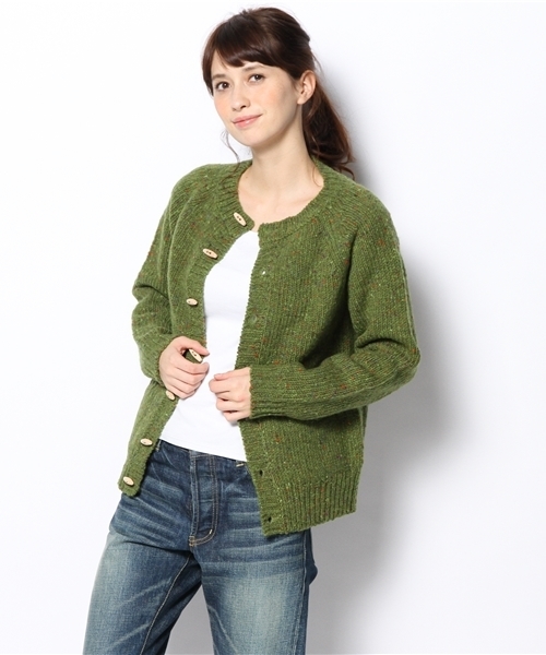 BEAMS BOY（ビームスボーイ）の「BEAMS BOY / 3ゲージ KNOLLカーディガン 14FW（カーディガン/ボレロ・レディース・グレー/ケリー/ブルー・ONE SIZE）」の7枚目の写真