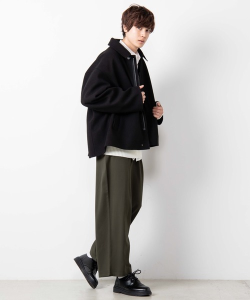 WEGO（ウィゴー）の「WEGO/起毛TRワイドスラックス（スラックス・メンズ・カーキ/ブラック・SMALL/LARGE/MEDIUM）」の6枚目の写真