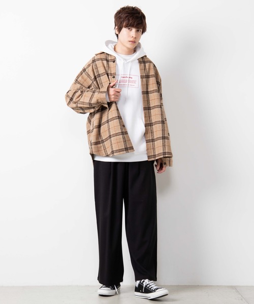 WEGO（ウィゴー）の「WEGO/起毛TRワイドスラックス（スラックス・メンズ・カーキ/ブラック・SMALL/LARGE/MEDIUM）」の7枚目の写真