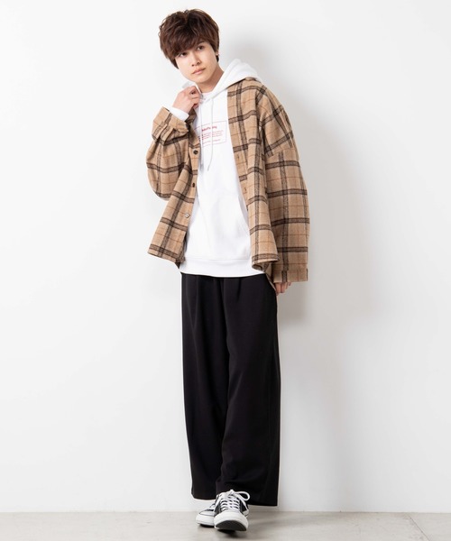 WEGO（ウィゴー）の「WEGO/起毛TRワイドスラックス（スラックス・メンズ・カーキ/ブラック・SMALL/LARGE/MEDIUM）」の8枚目の写真