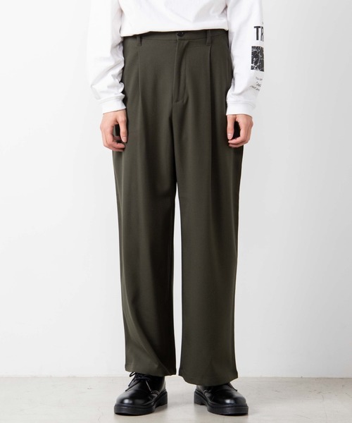 WEGO（ウィゴー）の「WEGO/起毛TRワイドスラックス（スラックス・メンズ・カーキ/ブラック・SMALL/LARGE/MEDIUM）」の17枚目の写真