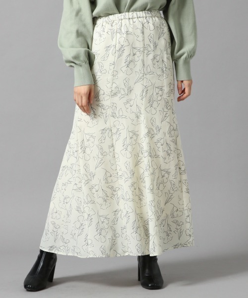LOWRYS FARM（ローリーズファーム）の「ガラマーメイドスカート　863184（スカート・レディース・アイボリー/ベージュ/ブラック/ホワイト/イエロー・FREE）」の6枚目の写真
