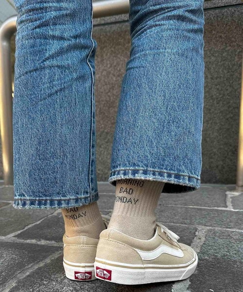 Healthknit(ヘルスニット)の「【Healthknit Product】ヒールメッセージロングソックス HEEL MESSAGE LONG SOCKS/185-0049(ソックス/靴下・メンズ・ブラック/ホワイト/オレンジ/ホワイト×ブラック/アイボリー系1/ベージュ系/アイボリー系2・FREE/SMALL)」の4枚目の写真