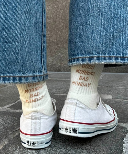 Healthknit(ヘルスニット)の「【Healthknit Product】ヒールメッセージロングソックス HEEL MESSAGE LONG SOCKS/185-0049(ソックス/靴下・メンズ・ブラック/ホワイト/オレンジ/ホワイト×ブラック/アイボリー系1/ベージュ系/アイボリー系2・FREE/SMALL)」の6枚目の写真