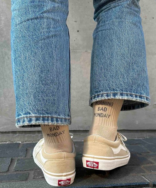 Healthknit(ヘルスニット)の「【Healthknit Product】ヒールメッセージロングソックス HEEL MESSAGE LONG SOCKS/185-0049(ソックス/靴下・メンズ・ブラック/ホワイト/オレンジ/ホワイト×ブラック/アイボリー系1/ベージュ系/アイボリー系2・FREE/SMALL)」の21枚目の写真