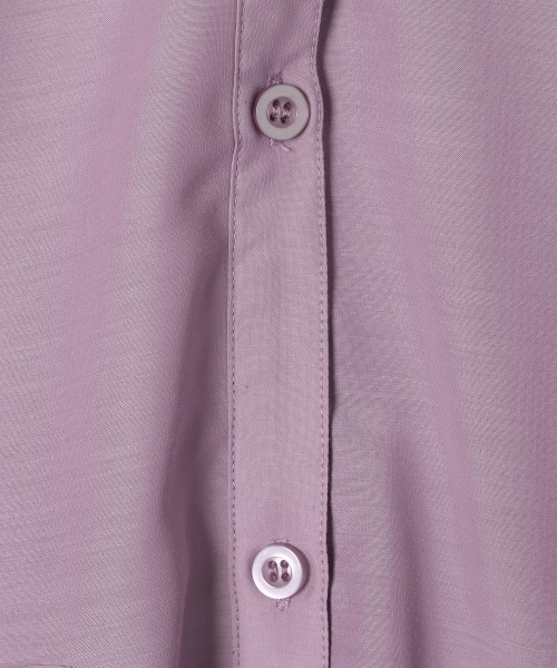 PAGEBOY（ページボーイ）の「シアースタンドカラーシャツ（シャツ/ブラウス・レディース・ホワイト/パープル/ブラック/グレイッシュベージュ/テラコッタ・FREE）」の8枚目の写真