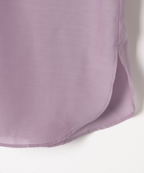 PAGEBOY（ページボーイ）の「シアースタンドカラーシャツ（シャツ/ブラウス・レディース・ホワイト/パープル/ブラック/グレイッシュベージュ/テラコッタ・FREE）」の12枚目の写真