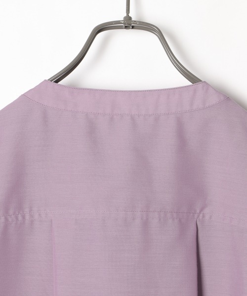 PAGEBOY（ページボーイ）の「シアースタンドカラーシャツ（シャツ/ブラウス・レディース・ホワイト/パープル/ブラック/グレイッシュベージュ/テラコッタ・FREE）」の13枚目の写真