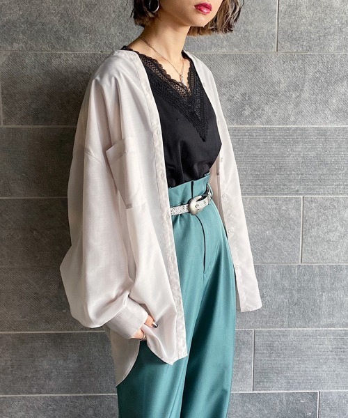 PAGEBOY（ページボーイ）の「シアースタンドカラーシャツ（シャツ