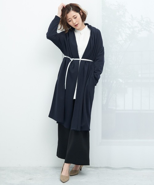 ROPE' PICNIC(ロペピクニック)の「【着丈が選べる】サカリバボリュームコーディガン(カーディガン/ボレロ・レディース・グレー/ベージュ系その他/ネイビー・36/38)」の6枚目の写真