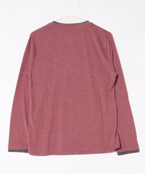 B.I.D.(ビーアイディー)の「《Bl》フェイクレイヤード長袖Tシャツ Uネック(Tシャツ/カットソー・メンズ・ブラック/グレー/ネイビー/ホワイト/チャコール/ワインレッド・MEDIUM/LARGE/X-LARGE)」の7枚目の写真