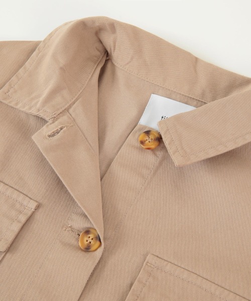 titivate（ティティベイト）の「ｵｰﾊﾞｰｻｲｽﾞｼｬﾂ/ｼﾞｬｹｯﾄ（シャツ/ブラウス・レディース・ベージュ/アイボリー/ライトカーキ・M）」の17枚目の写真