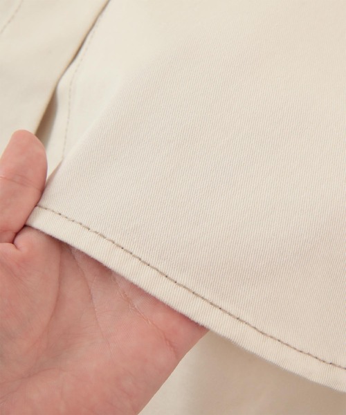 titivate（ティティベイト）の「ｵｰﾊﾞｰｻｲｽﾞｼｬﾂ/ｼﾞｬｹｯﾄ（シャツ/ブラウス・レディース・ベージュ/アイボリー/ライトカーキ・M）」の10枚目の写真