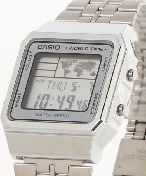 CASIO（カシオ）の「CASIO カシオ / スタンダード デジタルウォッチ ワールドタイム スクエアフェイス クォーツ メタルベルト 日常生活防水 // A-500WA-1 A-500WA-7（デジタル腕時計・メンズ・シルバー×ブラック/シルバー・FREE）」の6枚目の写真
