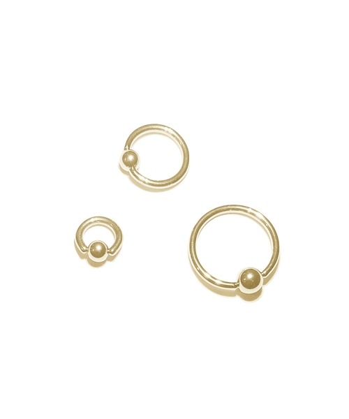 MORPH(モルフ)の「MORPH モルフ CBR ボディーピアス 14ゲージ 6mm~14mm(ピアス(片耳用)・メンズ・ゴールド・6/8/10/12/14)」の2枚目の写真