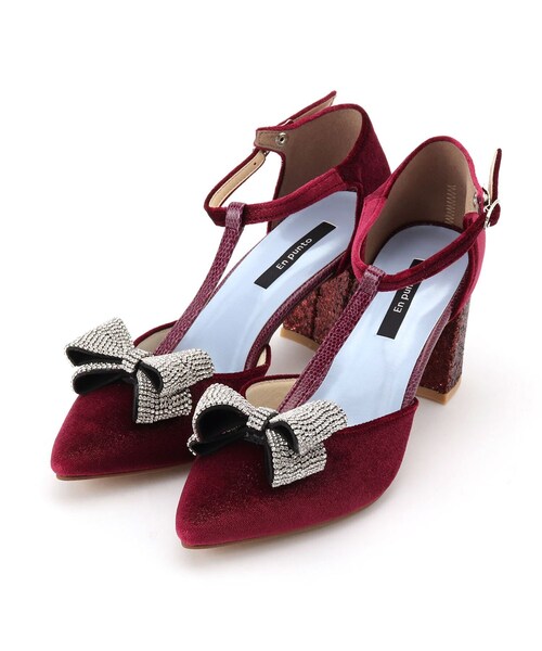 En Punto（エンプント）の「【残りわずか】リボンTストラップパンプス（パンプス）」 WEAR