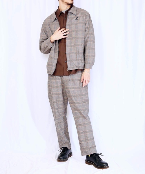 KANGOL(カンゴール)の「【KANGOL/カンゴール】グレンチェックパンツ タックテーパードパンツ ワイドパンツ(その他パンツ・メンズ・ブラウン/グレー・MEDIUM/LARGE/X-LARGE)」の6枚目の写真