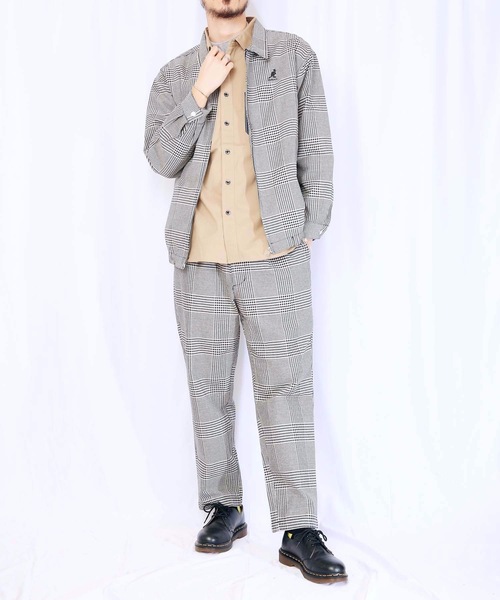 KANGOL(カンゴール)の「【KANGOL/カンゴール】グレンチェックパンツ タックテーパードパンツ ワイドパンツ(その他パンツ・メンズ・ブラウン/グレー・MEDIUM/LARGE/X-LARGE)」の9枚目の写真