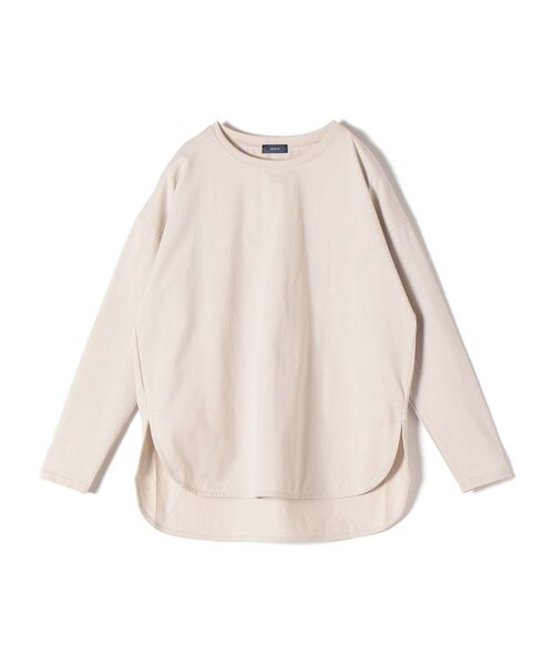 SHIPS（シップス）の「ラウンドへムビッグプルオーバー（Tシャツ/カットソー・レディース・ホワイト/ライトグリーン/ラベンダー/キャメル/ライトホワイト/ベージュ/ダークグレー/ピンク・ONE SIZE）」の5枚目の写真