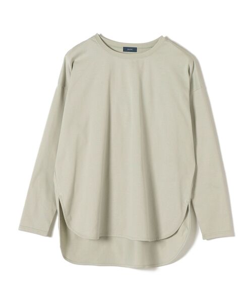 SHIPS（シップス）の「ラウンドへムビッグプルオーバー（Tシャツ/カットソー・レディース・ホワイト/ライトグリーン/ラベンダー/キャメル/ライトホワイト/ベージュ/ダークグレー/ピンク・ONE SIZE）」の6枚目の写真